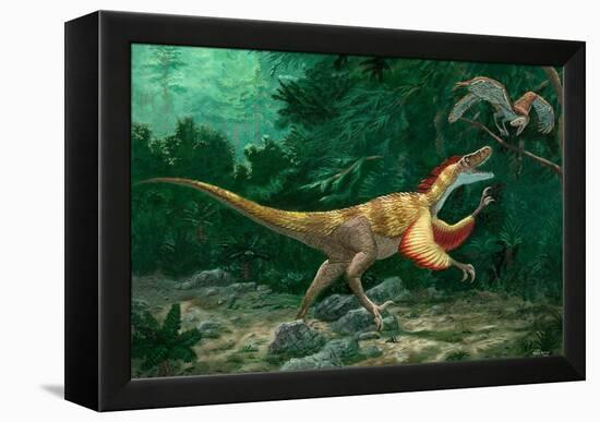 Feathered Dinosaurs-Chris Butler-Framed Premier Image Canvas