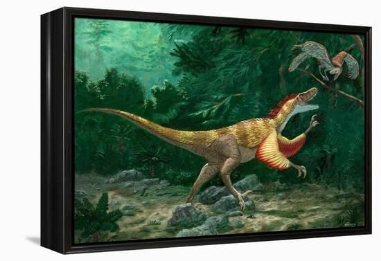 Feathered Dinosaurs-Chris Butler-Framed Premier Image Canvas