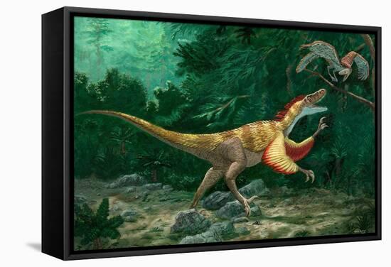 Feathered Dinosaurs-Chris Butler-Framed Premier Image Canvas