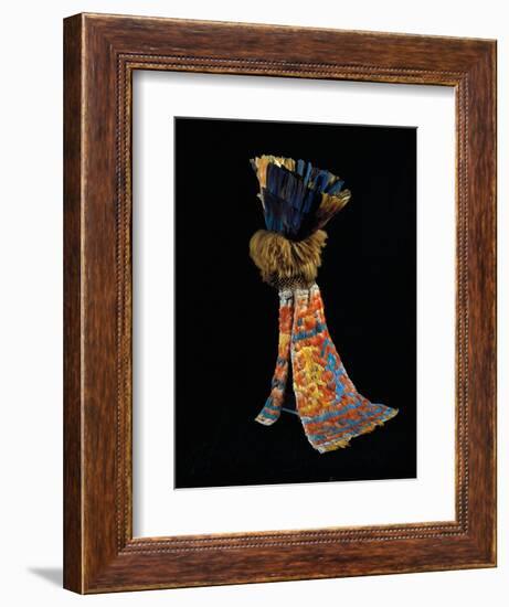 Feathered Fabric Headdress, from Peru, Chimu Culture-null-Framed Giclee Print