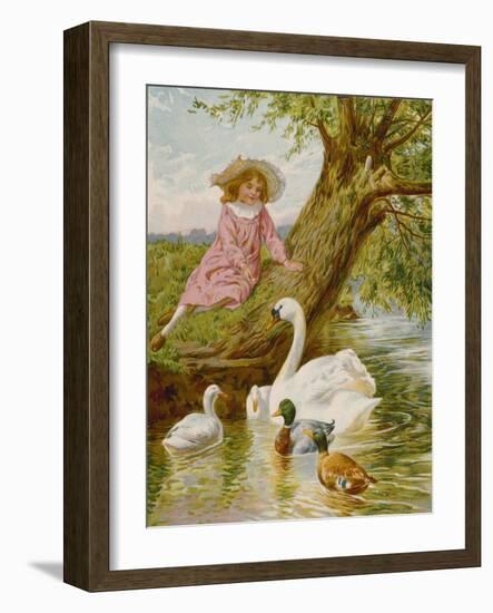 Feathered Pets-English School-Framed Giclee Print