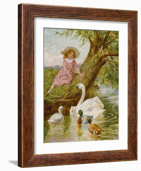 Feathered Pets-English School-Framed Giclee Print