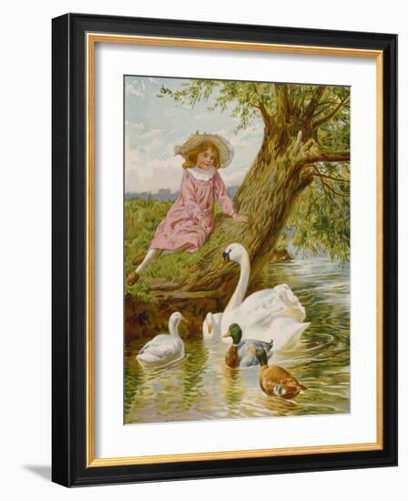 Feathered Pets-English School-Framed Giclee Print