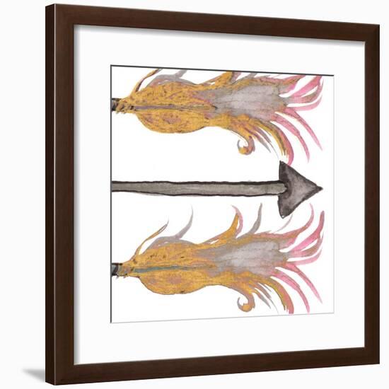 Feathers And Arrows II-Elizabeth Medley-Framed Art Print