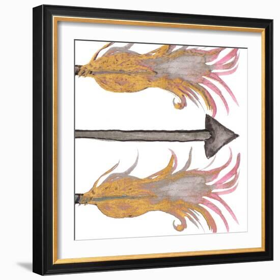 Feathers And Arrows II-Elizabeth Medley-Framed Art Print