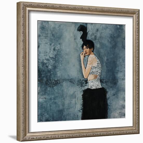 Feathers and Pearls-Clayton Rabo-Framed Giclee Print