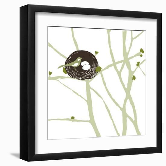 Feathers and Twigs-Erin Clark-Framed Art Print