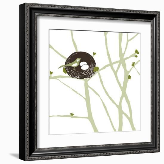 Feathers and Twigs-Erin Clark-Framed Art Print