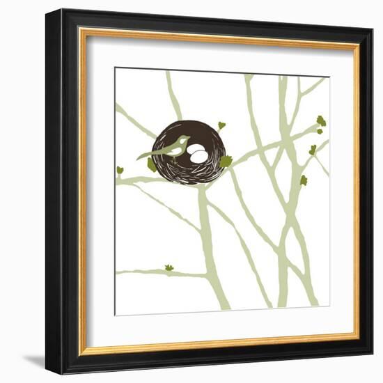 Feathers and Twigs-Erin Clark-Framed Art Print