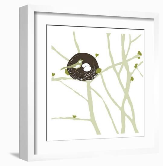 Feathers and Twigs-Erin Clark-Framed Giclee Print