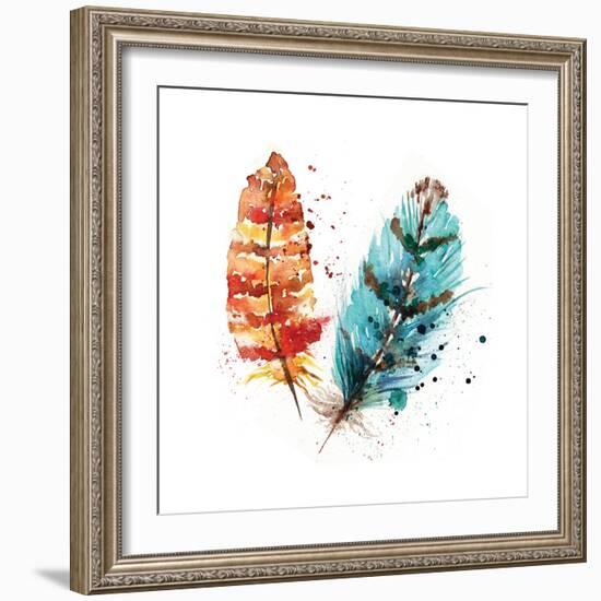 Feathers II-Sara Berrenson-Framed Art Print