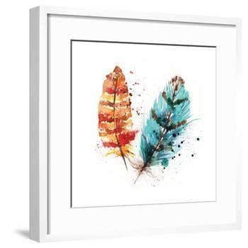 Feathers II-Sara Berrenson-Framed Art Print