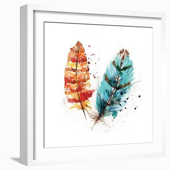 Feathers II-Sara Berrenson-Framed Art Print