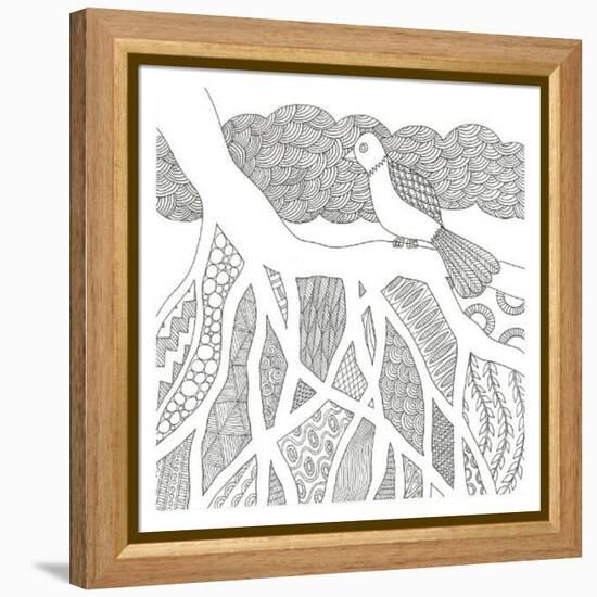 Feathers In The Storm-Pam Varacek-Framed Stretched Canvas