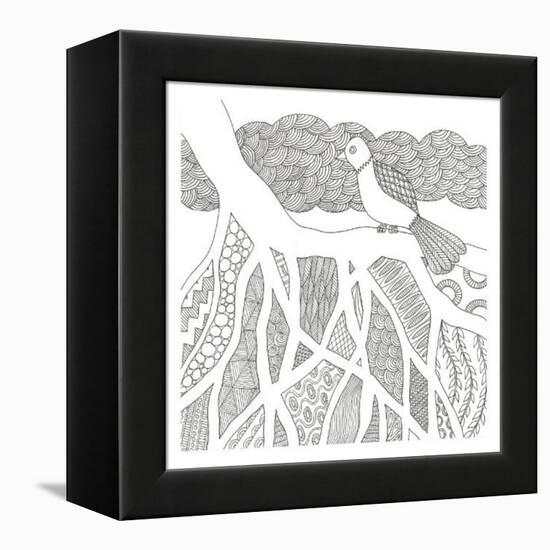 Feathers In The Storm-Pam Varacek-Framed Stretched Canvas