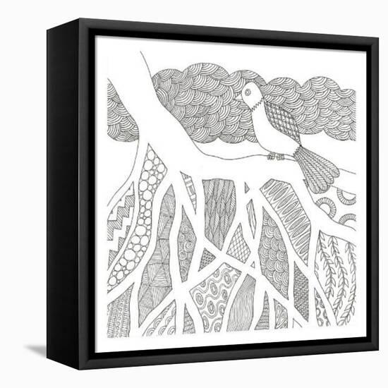 Feathers In The Storm-Pam Varacek-Framed Stretched Canvas