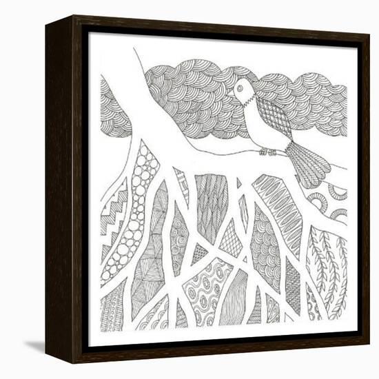 Feathers In The Storm-Pam Varacek-Framed Stretched Canvas