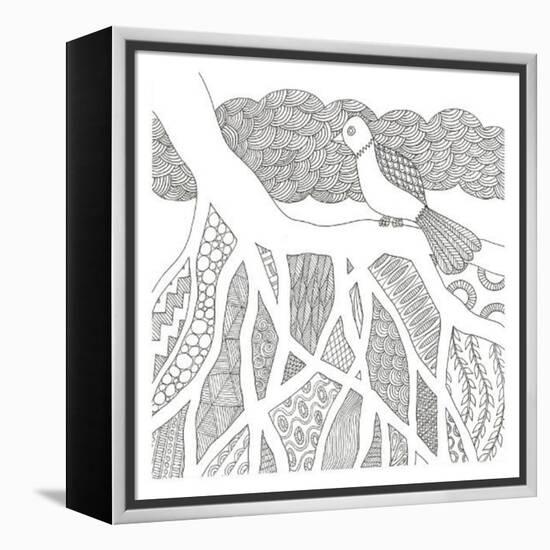 Feathers In The Storm-Pam Varacek-Framed Stretched Canvas