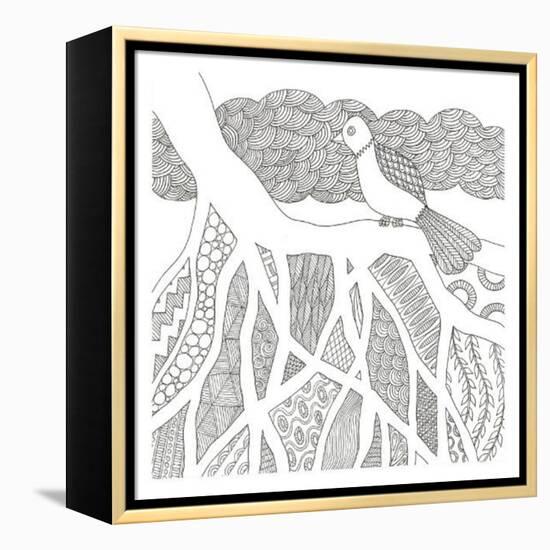 Feathers In The Storm-Pam Varacek-Framed Stretched Canvas