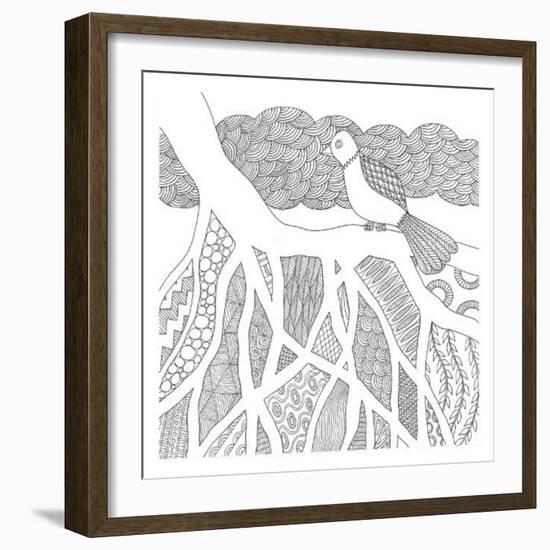 Feathers In The Storm-Pam Varacek-Framed Art Print