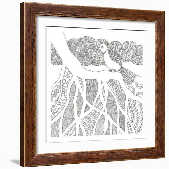 Feathers In The Storm-Pam Varacek-Framed Art Print