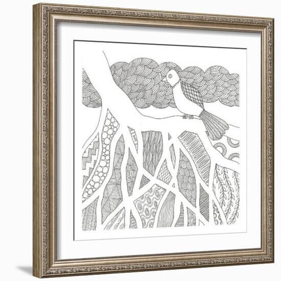 Feathers In The Storm-Pam Varacek-Framed Premium Giclee Print
