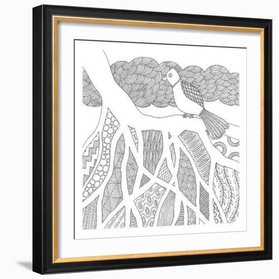 Feathers In The Storm-Pam Varacek-Framed Premium Giclee Print