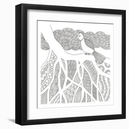 Feathers In The Storm-Pam Varacek-Framed Art Print