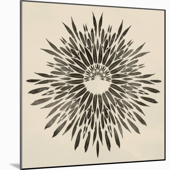 Feathers Mandala II-null-Mounted Art Print