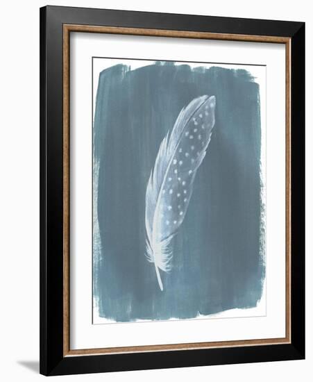 Feathers on Dusty Teal III-Grace Popp-Framed Art Print