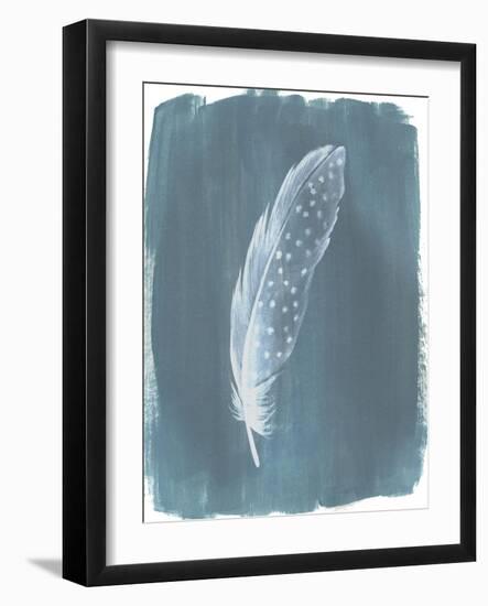 Feathers on Dusty Teal III-Grace Popp-Framed Art Print
