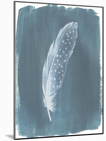 Feathers on Dusty Teal III-Grace Popp-Mounted Art Print