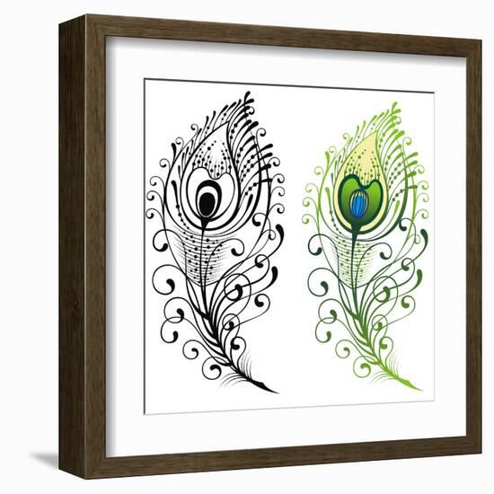 Feathers-worksart-Framed Art Print