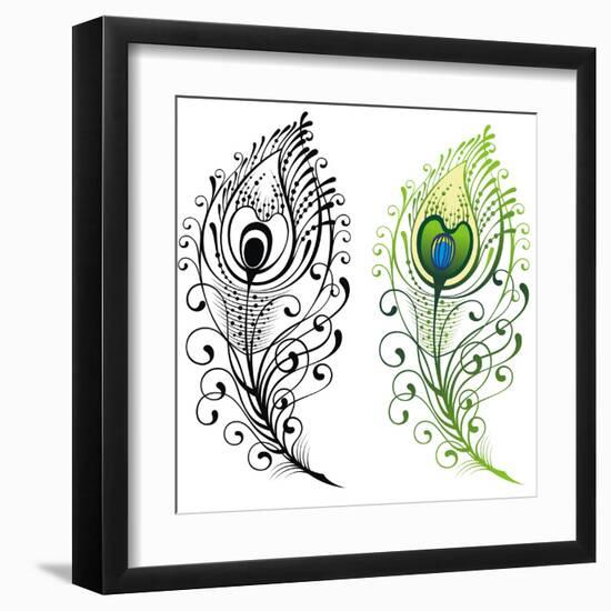 Feathers-worksart-Framed Art Print