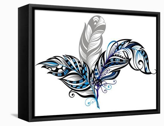 Feathers-worksart-Framed Stretched Canvas