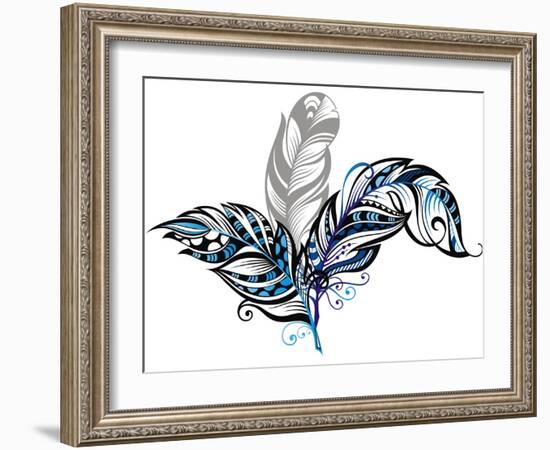 Feathers-worksart-Framed Art Print