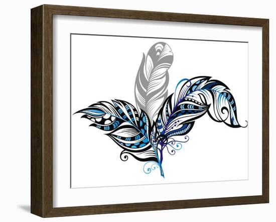 Feathers-worksart-Framed Art Print