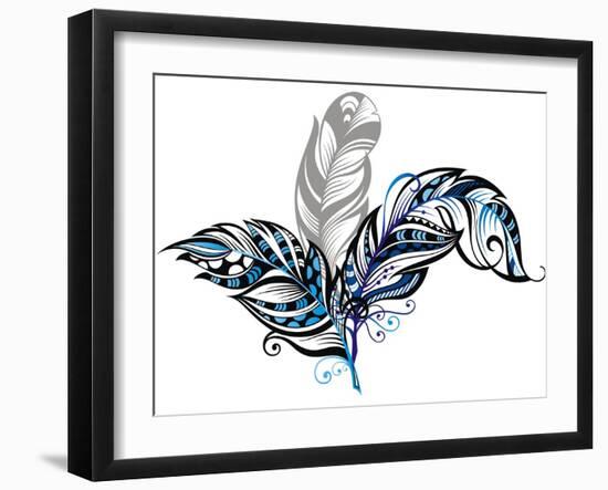 Feathers-worksart-Framed Art Print