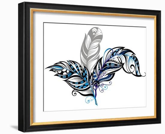 Feathers-worksart-Framed Art Print