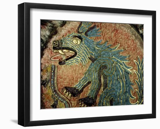 Featherwork shield, Aztec, Mexico, c1500-Werner Forman-Framed Photographic Print