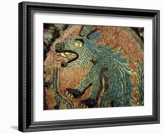 Featherwork shield, Aztec, Mexico, c1500-Werner Forman-Framed Photographic Print