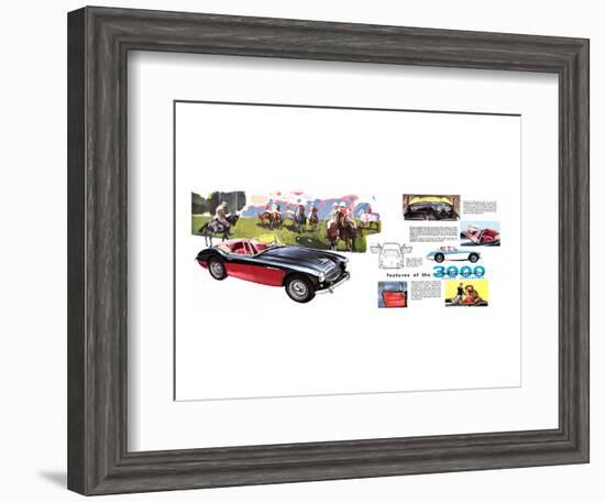 Features - Austin Healey 3000-null-Framed Art Print