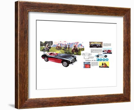 Features - Austin Healey 3000-null-Framed Art Print