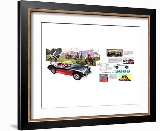 Features - Austin Healey 3000-null-Framed Art Print