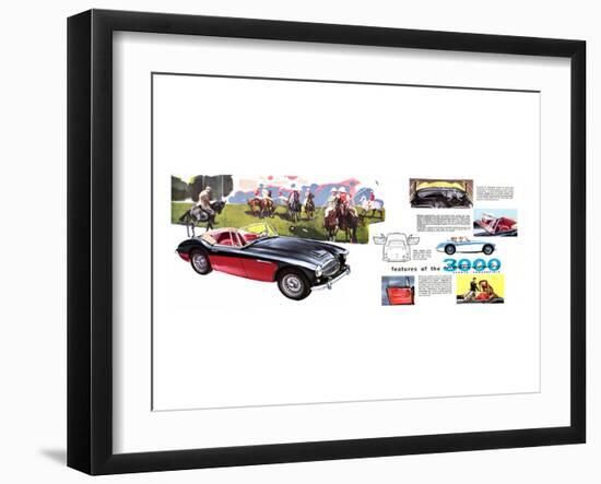 Features - Austin Healey 3000-null-Framed Art Print