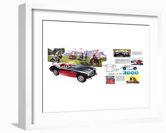 Features - Austin Healey 3000-null-Framed Art Print