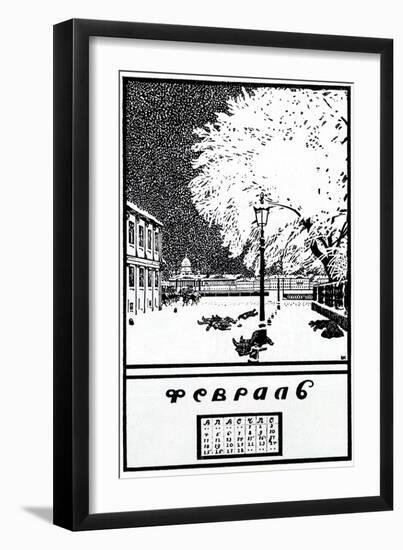 Februar 1907. Calendar of the Russian Revolution, 1917-Boris Michaylovich Kustodiev-Framed Giclee Print