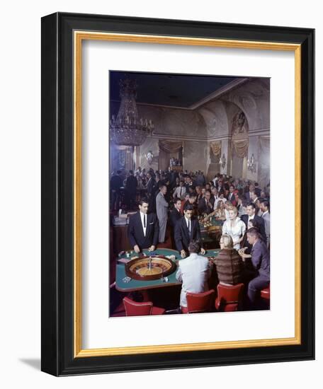 February 11, 1957: Tourists Gambling at the Nacional Hotel in Havana, Cuba-Ralph Morse-Framed Photographic Print