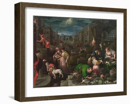 February, 1595-1600, (Oil on Canvas)-Leandro Da Ponte Bassano-Framed Giclee Print