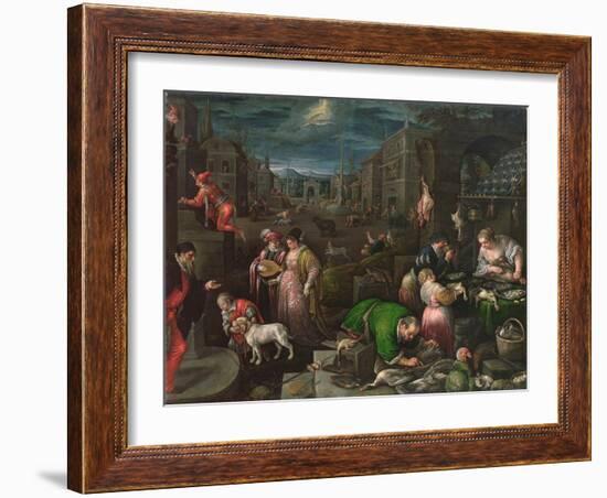 February, 1595-1600, (Oil on Canvas)-Leandro Da Ponte Bassano-Framed Giclee Print